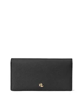 Lauren Ralph Crosshatch Leather Slim Snapped-Closure Wallet