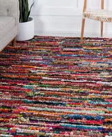 Bayshore Home Roari Striped Braids Multi-Striped 5' x 8' Area Rug