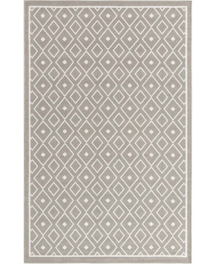 Bayshore Home Outdoor Bh Pashio Trellis Ii Kafes 5'3" x 8' Area Rug