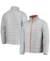 Men's Columbia Gray Texas Longhorns Powder Lite Omni-Heat Reflective Full-Zip Jacket