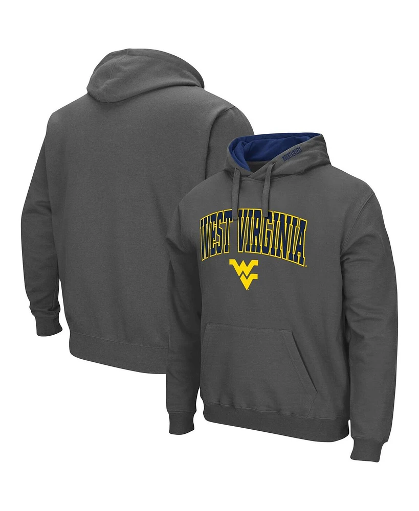 Men's Colosseum West Virginia Mountaineers Arch and Logo 3.0 Pullover Hoodie