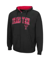 Men's Colosseum Black Texas Tech Red Raiders Arch and Logo 3.0 Full-Zip Hoodie