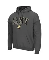 Men's Colosseum Charcoal Army Black Knights Arch and Logo 3.0 Pullover Hoodie