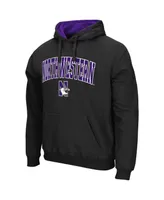 Men's Colosseum Northwestern Wildcats Arch and Logo 3.0 Pullover Hoodie