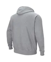 Men's Colosseum Heathered Gray Washington State Cougars Arch and Logo 3.0 Pullover Hoodie