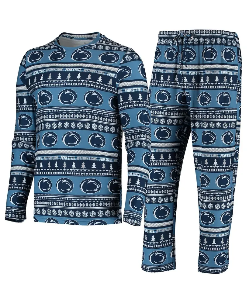 Men's Concepts Sport Navy Penn State Nittany Lions Ugly Sweater Knit Long Sleeve Top and Pant Set