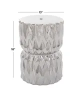 Ceramic Modern Accent Table - Silver