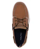 Nautica Little Boys Slip-On Boat Shoe with Decorative Laces