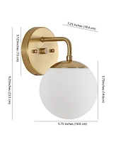 Louis Parisian Globe -Light Metal/Frosted Glass Modern Contemporary Led Vanity