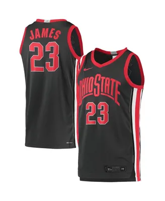 Men's LeBron James Charcoal Ohio State Buckeyes Limited Basketball Jersey
