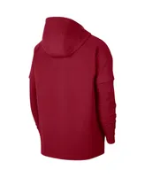 Men's Crimson Oklahoma Sooners Pregame Half-Zip Hoodie