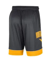 Men's Charcoal, Gold West Virginia Mountaineers Fast Break Shorts