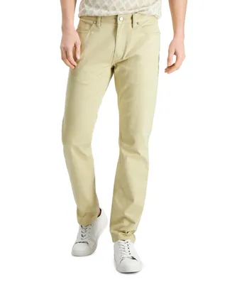 Alfani Men's Five-Pocket Straight-Fit Twill Pants, Created for Macy's