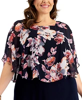 Connected Plus Printed Popover Sheath Dress