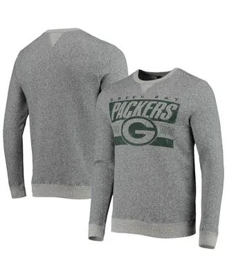 Men's Junk Food Heathered Charcoal Green Bay Packers Team Marled Pullover Sweatshirt