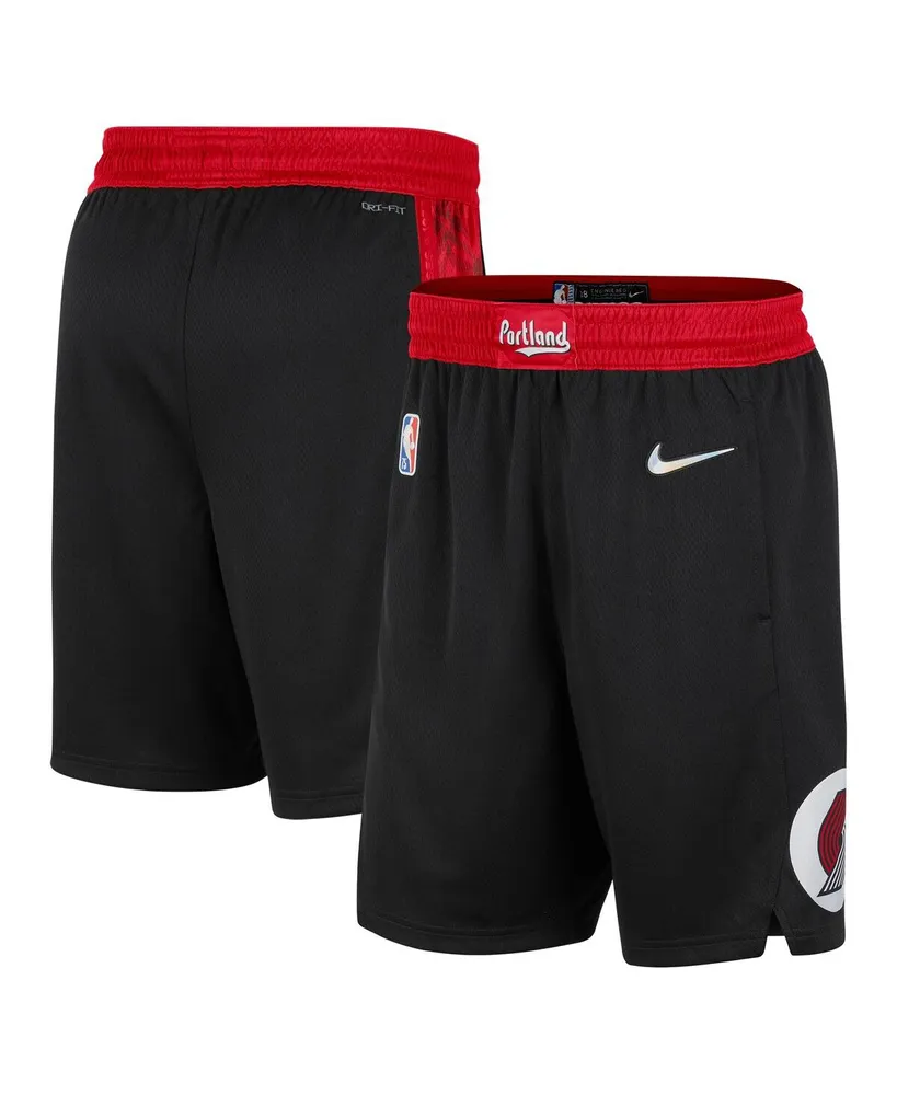 Men's Nike Black and Red Portland Trail Blazers 2021/22 City Edition Swingman Shorts