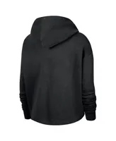 Women's Nike Black Toronto Raptors 2021/22 City Edition Essential Logo Cropped Pullover Hoodie