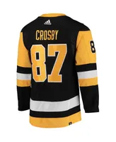 Men's Adidas Sidney Crosby Black Pittsburgh Penguins Home Captain Patch Authentic Pro Player Jersey