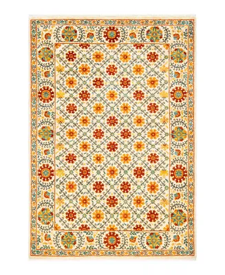 Adorn Hand Woven Rugs Suzani M169524 5'2" x 7'7" Area Rug