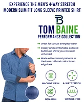 Tom Baine Men's Slim Fit Performance Solid Button Down Shirt