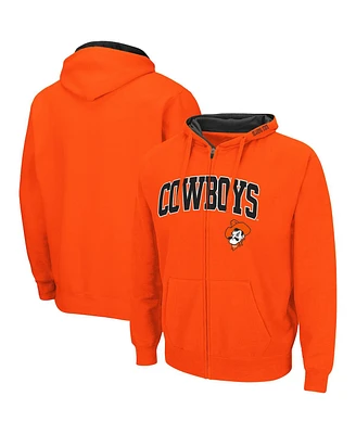 Colosseum Men's Oklahoma State Cowboys Arch & Logo 3.0 Full-Zip Hoodie
