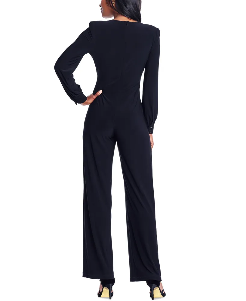 Adrianna Papell V-Neck Wrap-Style Jumpsuit