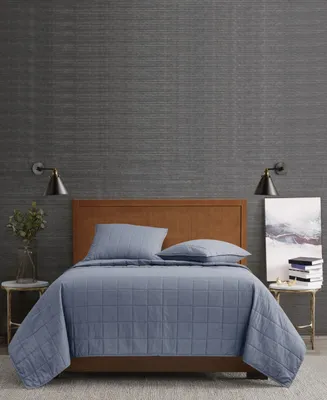 London Fog Solid 3 Piece Quilt Set, King