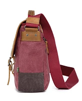 Tsd Brand Mountain Wood Canvas Messenger Bag