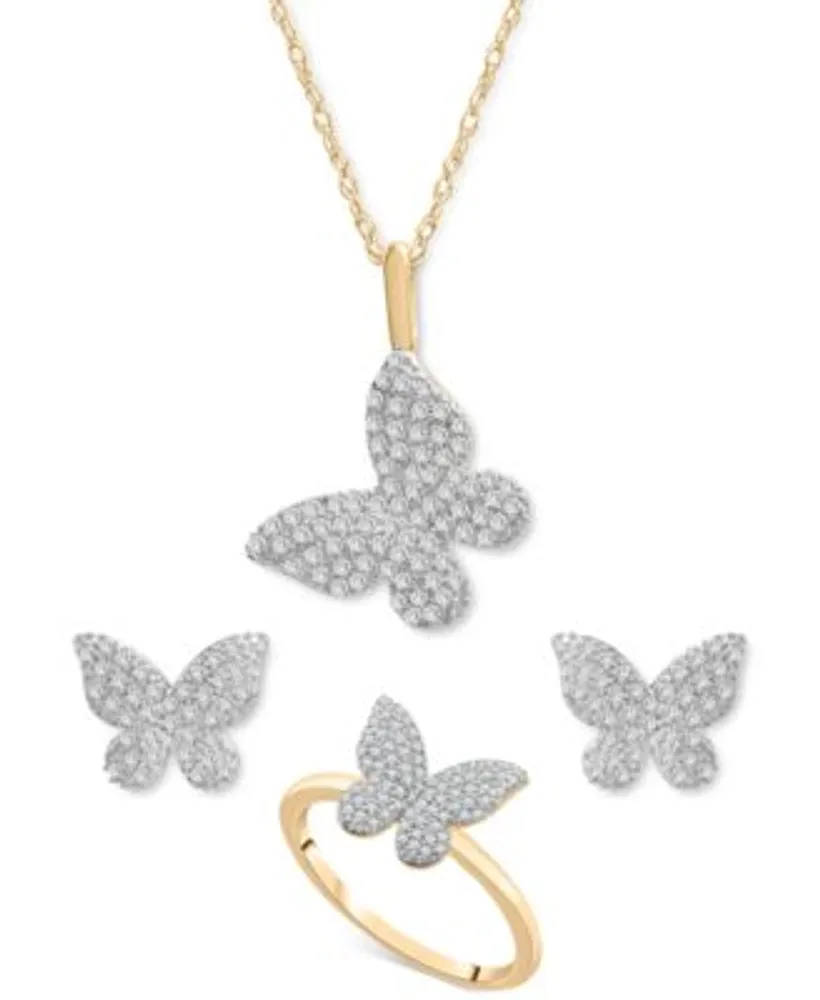 Wrapped Diamond Pave Butterfly Jewelry Collection Created For Macys