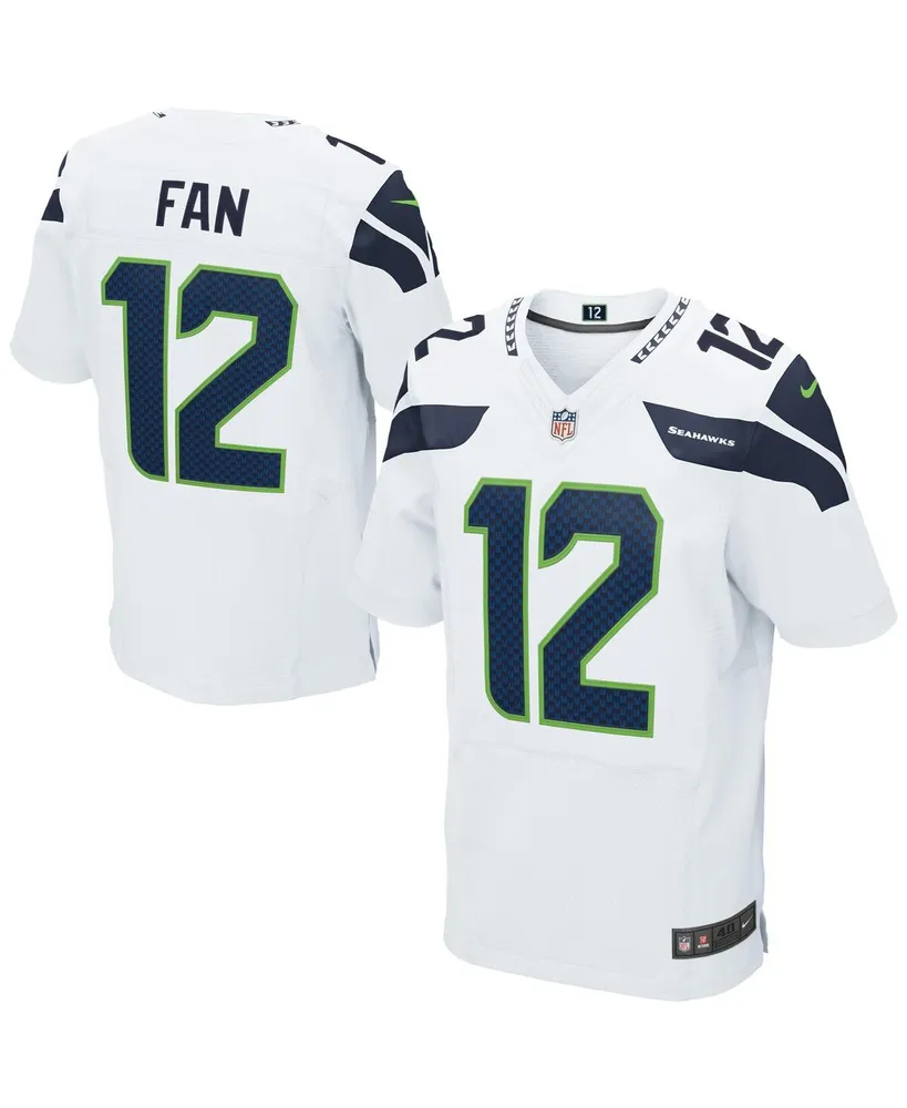 Men's Seattle Seahawks 12s Nike White Elite Jersey