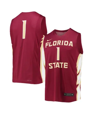 Men's Nike #1 Garnet Florida State Seminoles Team Replica Basketball Jersey