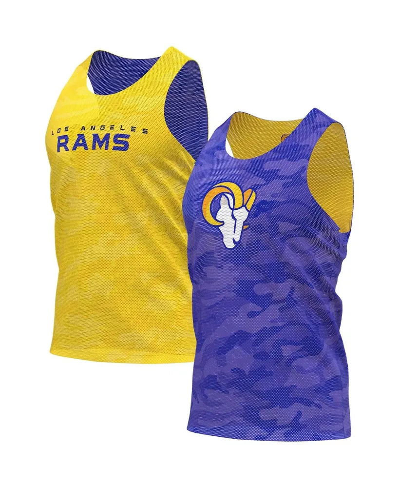 Men's Foco Royal and Gold Los Angeles Rams Reversible Mesh Tank Top