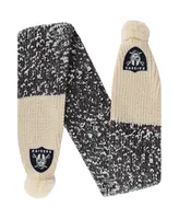 Women's Foco Las Vegas Raiders Confetti Scarf with Pom