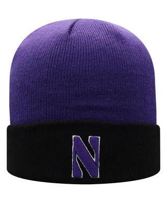 Men's Top of the World Purple, Black Northwestern Wildcats Core 2-Tone Cuffed Knit Hat