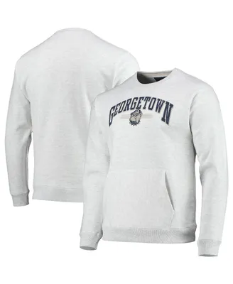 Men's League Collegiate Wear Heathered Gray Georgetown Hoyas Upperclassman Pocket Pullover Sweatshirt