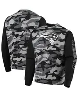 Men's Foco Black New England Patriots Camo Long Sleeve T-shirt