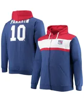 Men's Profile Artemi Panarin Blue New York Rangers Big and Tall Colorblock Full-Zip Hoodie