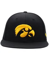 Men's Top of the World Black Iowa Hawkeyes Team Color Fitted Hat