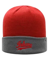 Men's Top of the World Crimson, Gray Indiana Hoosiers Core 2-Tone Cuffed Knit Hat