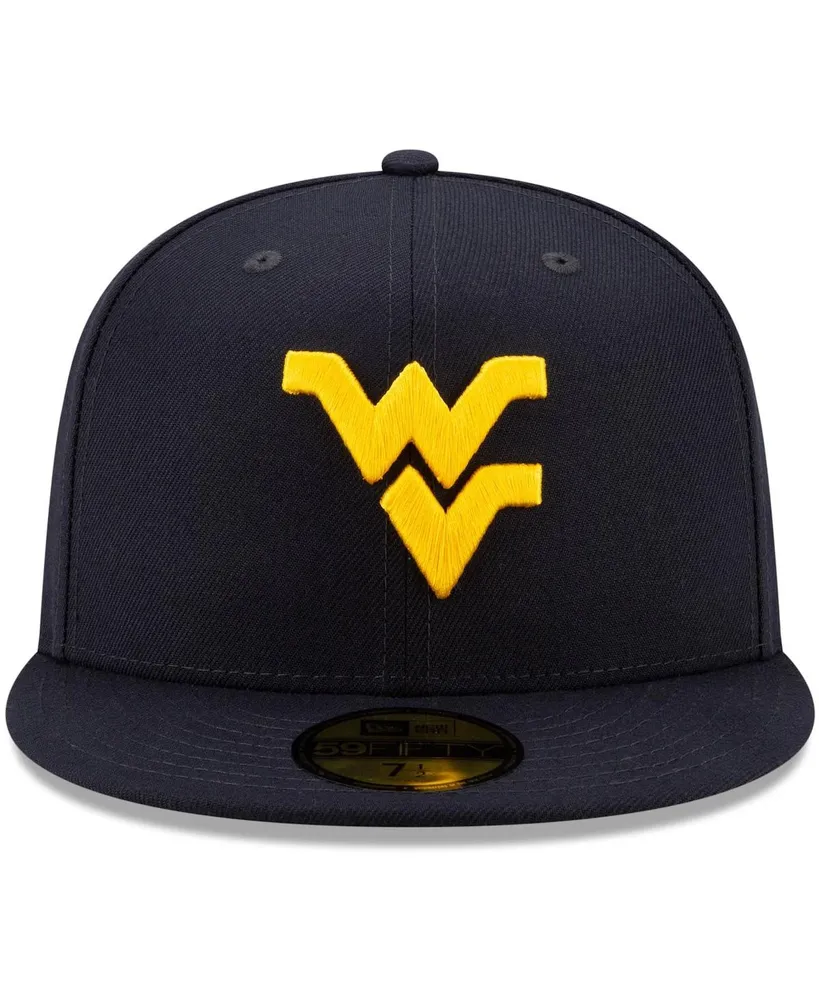 Men's New Era Navy West Virginia Mountaineers Basic 59FIFTY Team Fitted Hat