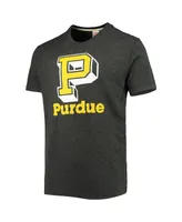 Men's Homage Heathered Charcoal Purdue Boilermakers Local Tri-Blend T-shirt