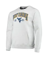 Men's League Collegiate Wear Heathered Gray West Virginia Mountaineers Upperclassman Pocket Pullover Sweatshirt