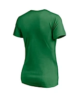 Women's Fanatics Green Oregon Ducks Primary Logo V-Neck T-shirt