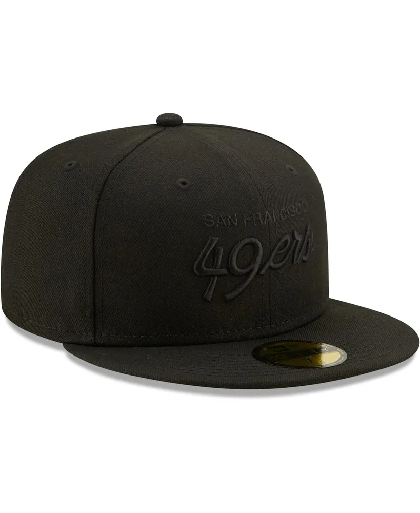 Men's New Era San Francisco 49ers Black on Alternate Logo 59FIFTY Fitted Hat