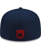 Men's New Era Navy New England Patriots City Cluster 59FIFTY Fitted Hat