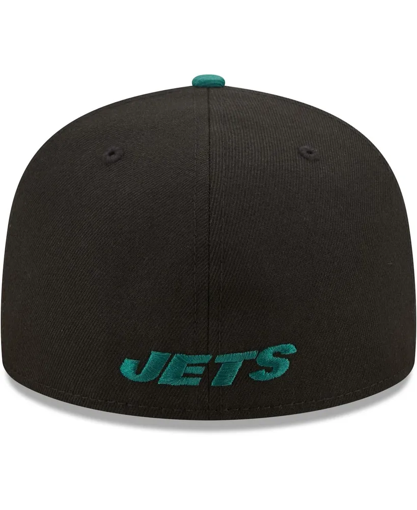 Men's New Era Black, Green New York Jets Two-Tone Flipside 59FIFTY Fitted Hat