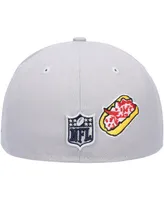 Men's New Era Gray England Patriots City Describe 59FIFTY Fitted Hat