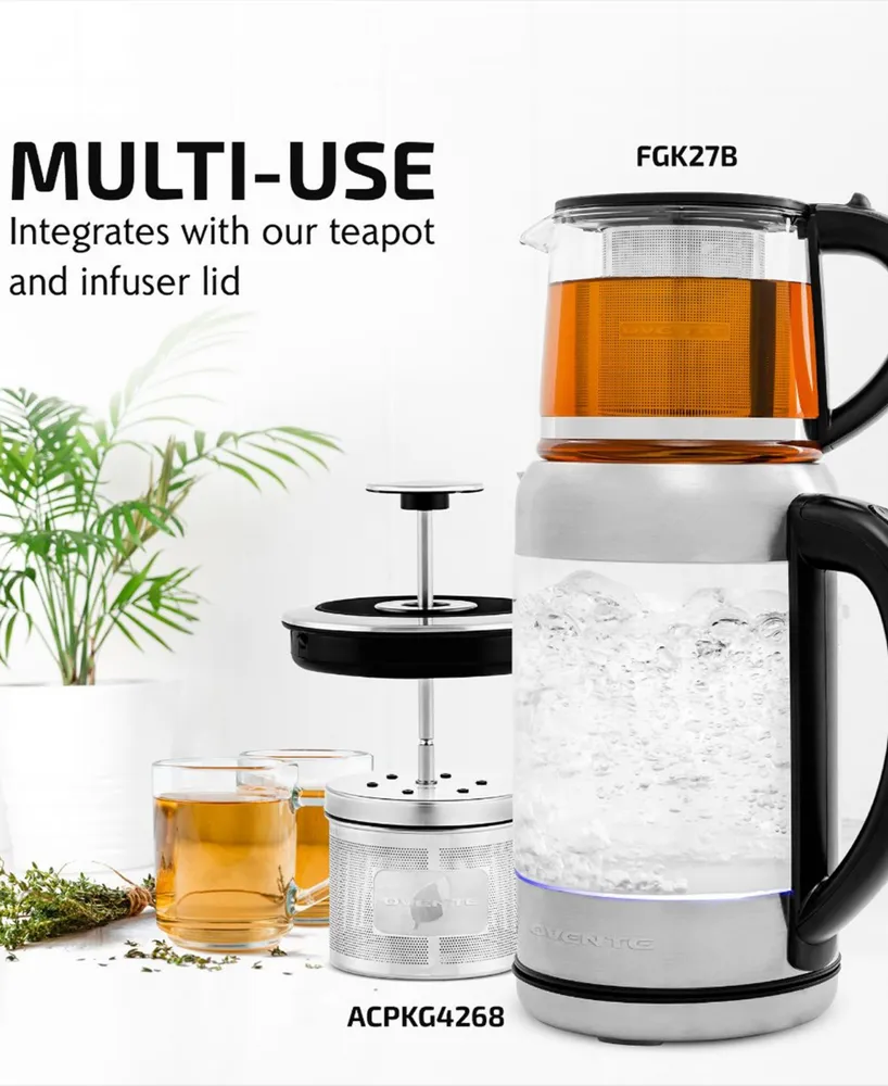 Ovente Glass Electric Kettle With Teapot