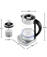 Ovente 1.7 Liter Electric Kettle - Silver