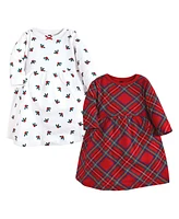 Hudson Baby Girls Cotton Dresses, Red Tartan